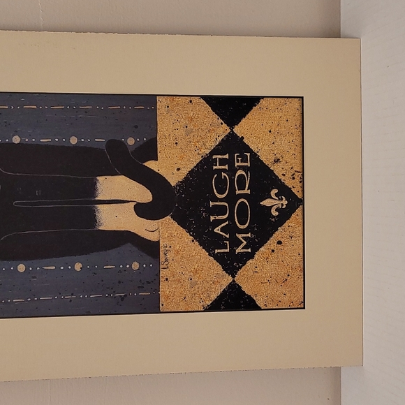 Adorable Laugh More Cat Print with Mat - Picture 4 of 14